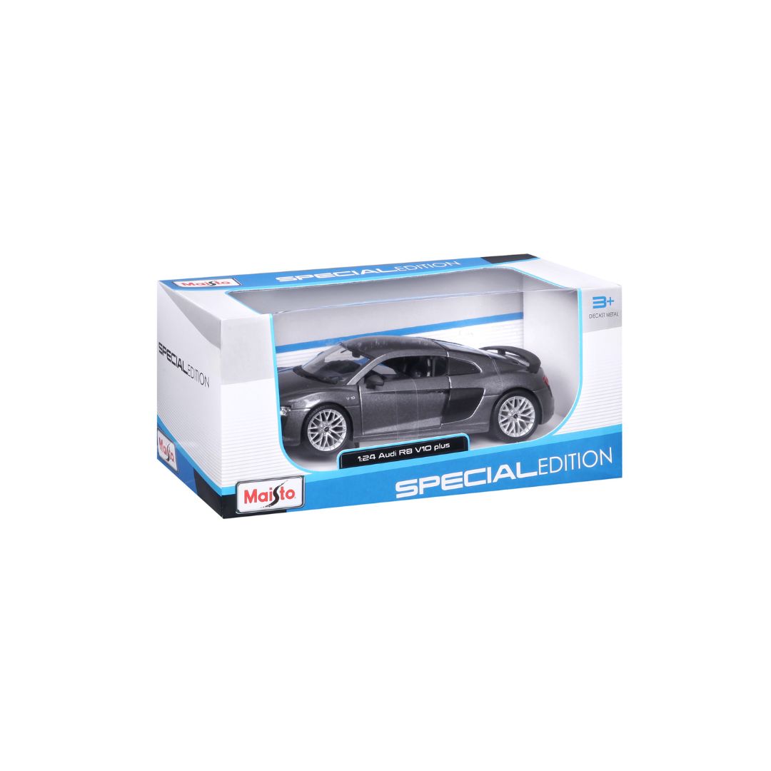 10- 31513 Bburago Maisto - Audi R8 V10 Plus, grigia - Scala 1:24