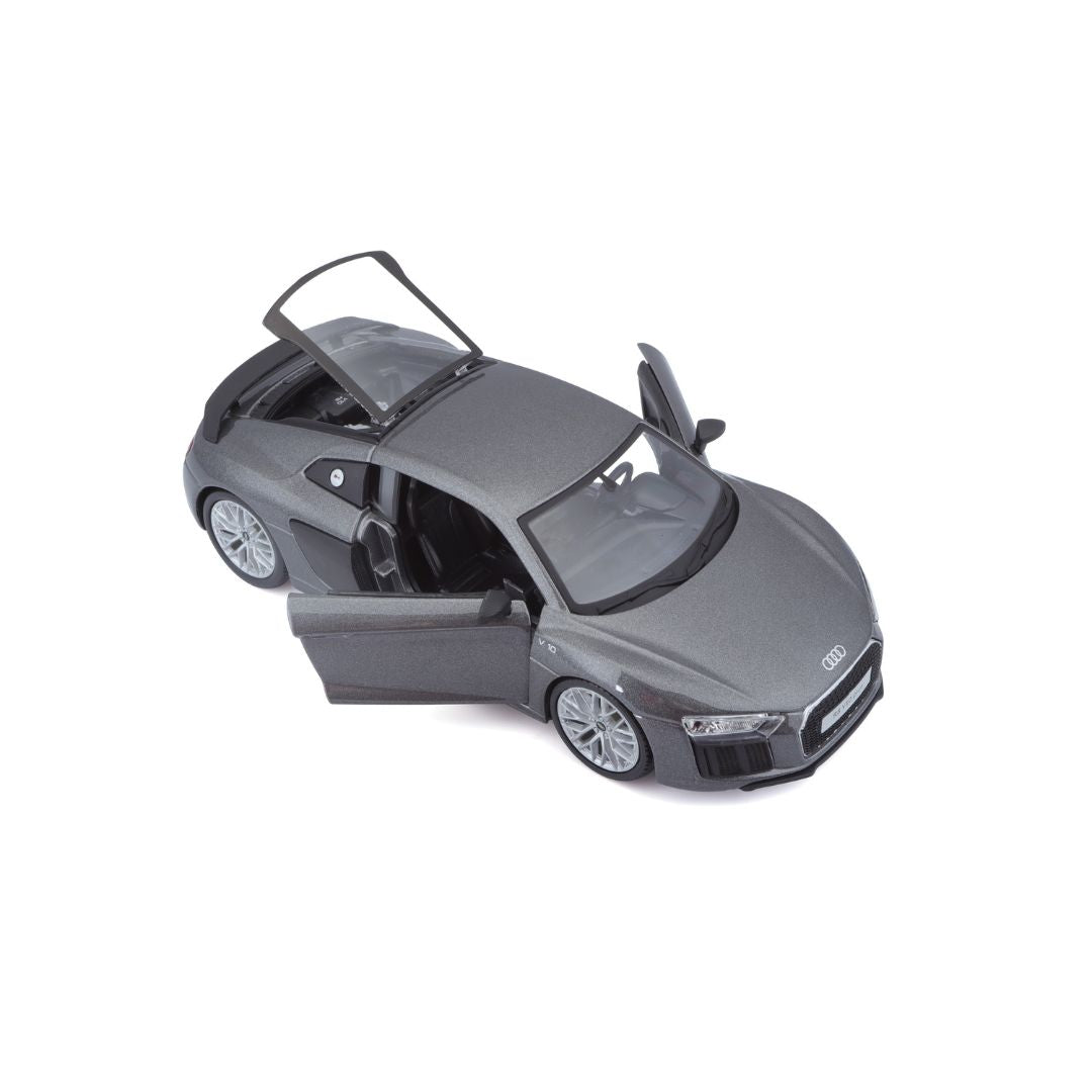 10- 31513 Bburago Maisto - Audi R8 V10 Plus, grigia - Scala 1:24