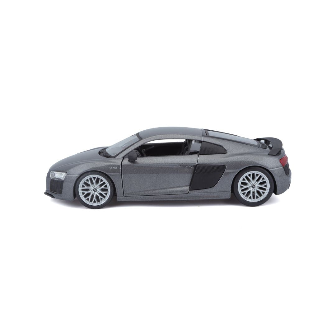 10- 31513 Bburago Maisto - Audi R8 V10 Plus, grigia - Scala 1:24