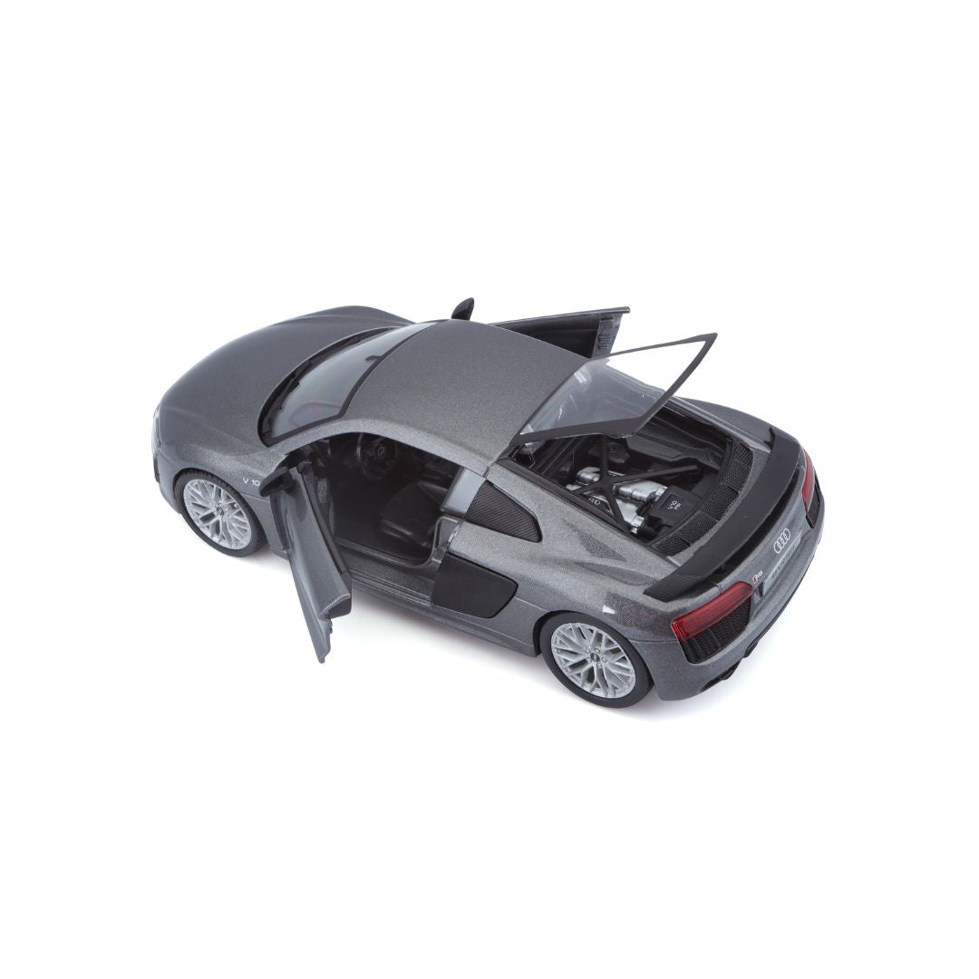 10- 31513 Bburago Maisto - Audi R8 V10 Plus, grigia - Scala 1:24