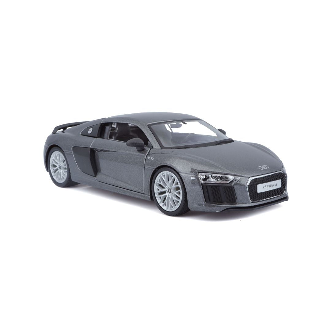 10- 31513 Bburago Maisto - Audi R8 V10 Plus, grigia - Scala 1:24