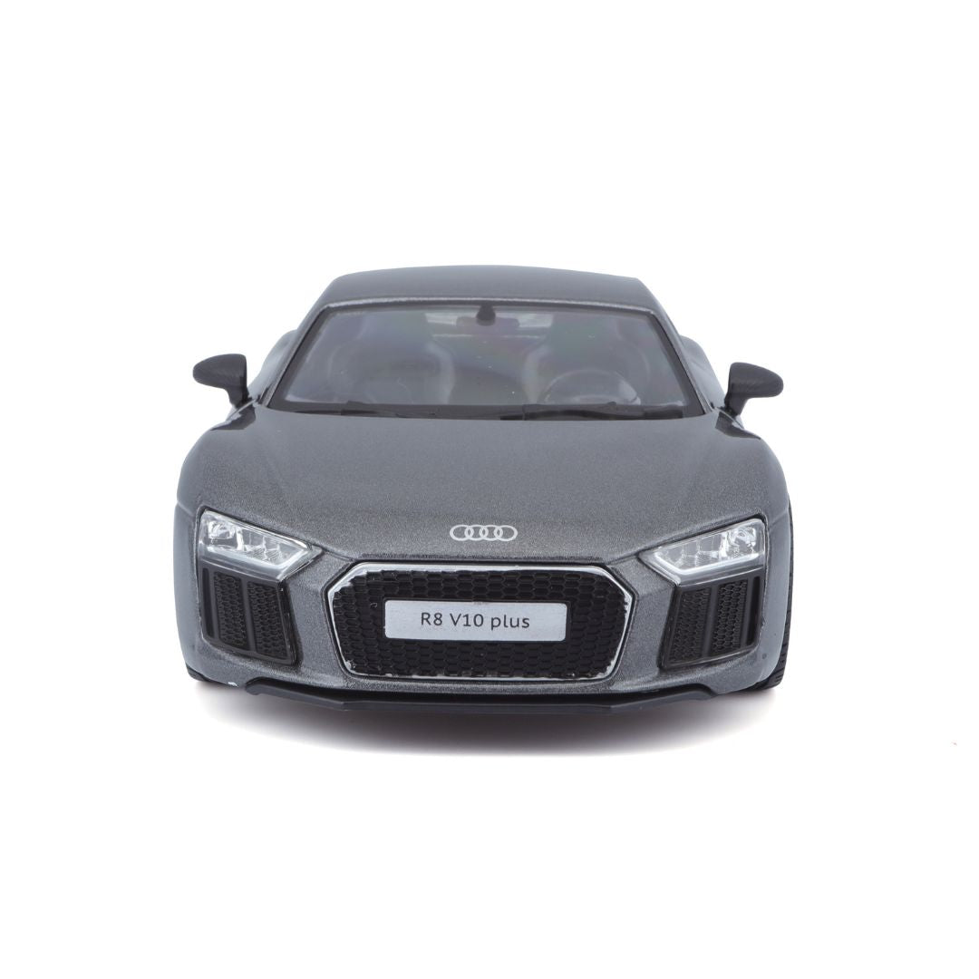 10- 31513 Bburago Maisto - Audi R8 V10 Plus, grigia - Scala 1:24