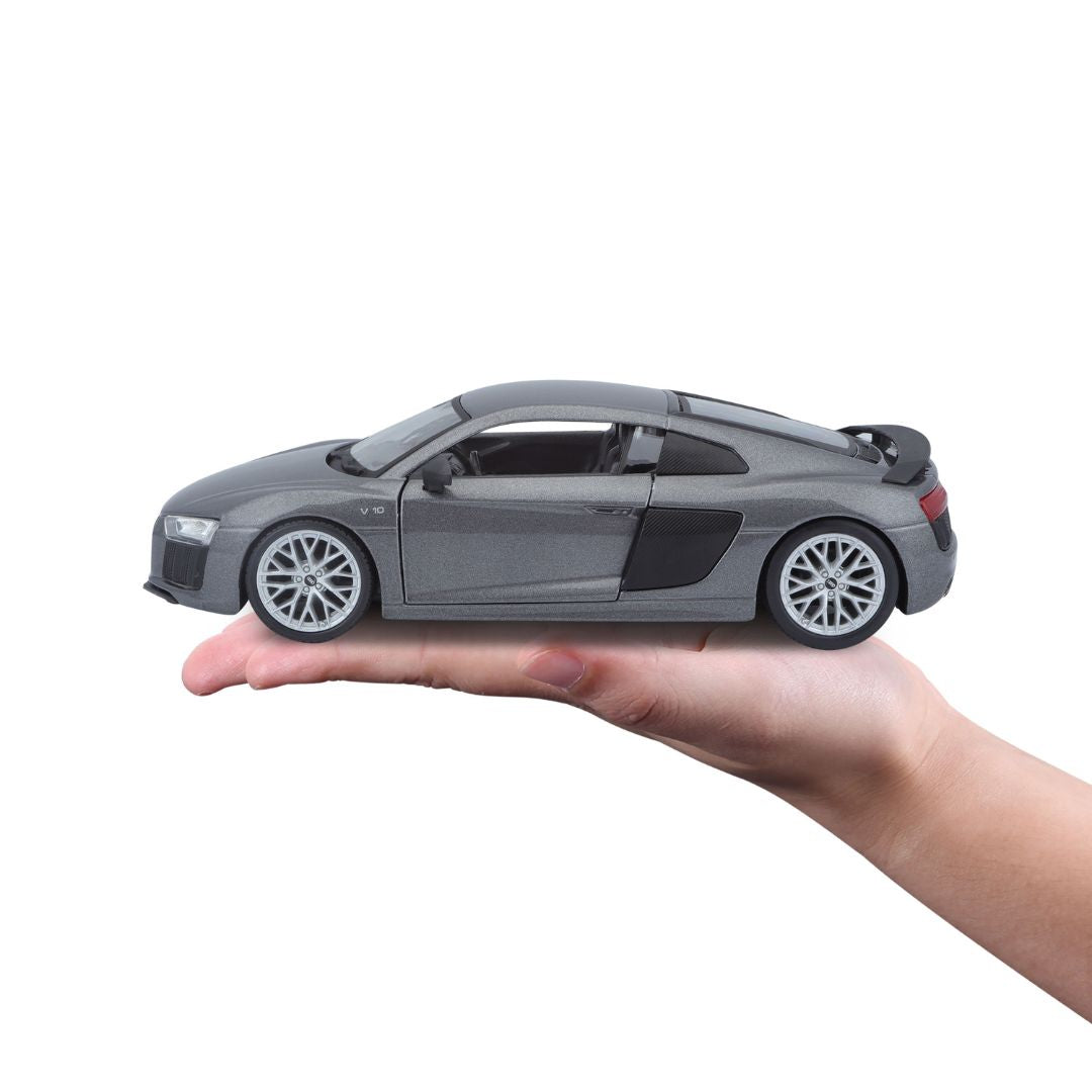 10- 31513 Bburago Maisto - Audi R8 V10 Plus, grigia - Scala 1:24