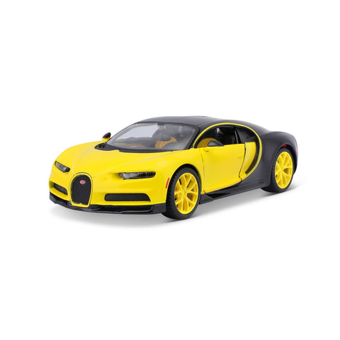 10-31514 YL+BK Burago Maisto - Bugatti Chiron, gialla e nera - Scala 1:24