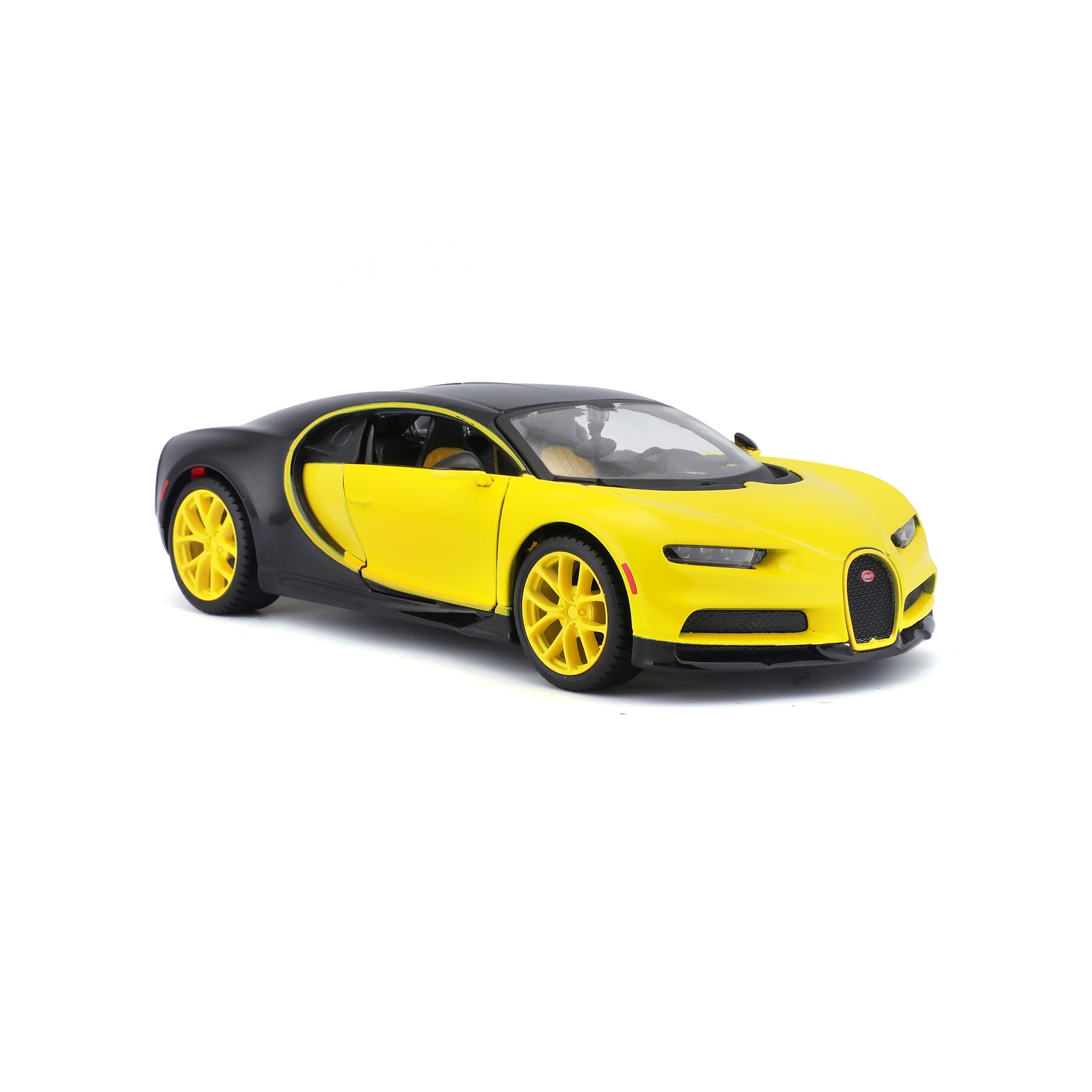 10-31514 YL+BK Burago Maisto 1:24 - Bugatti Chiron Gialla/Nera