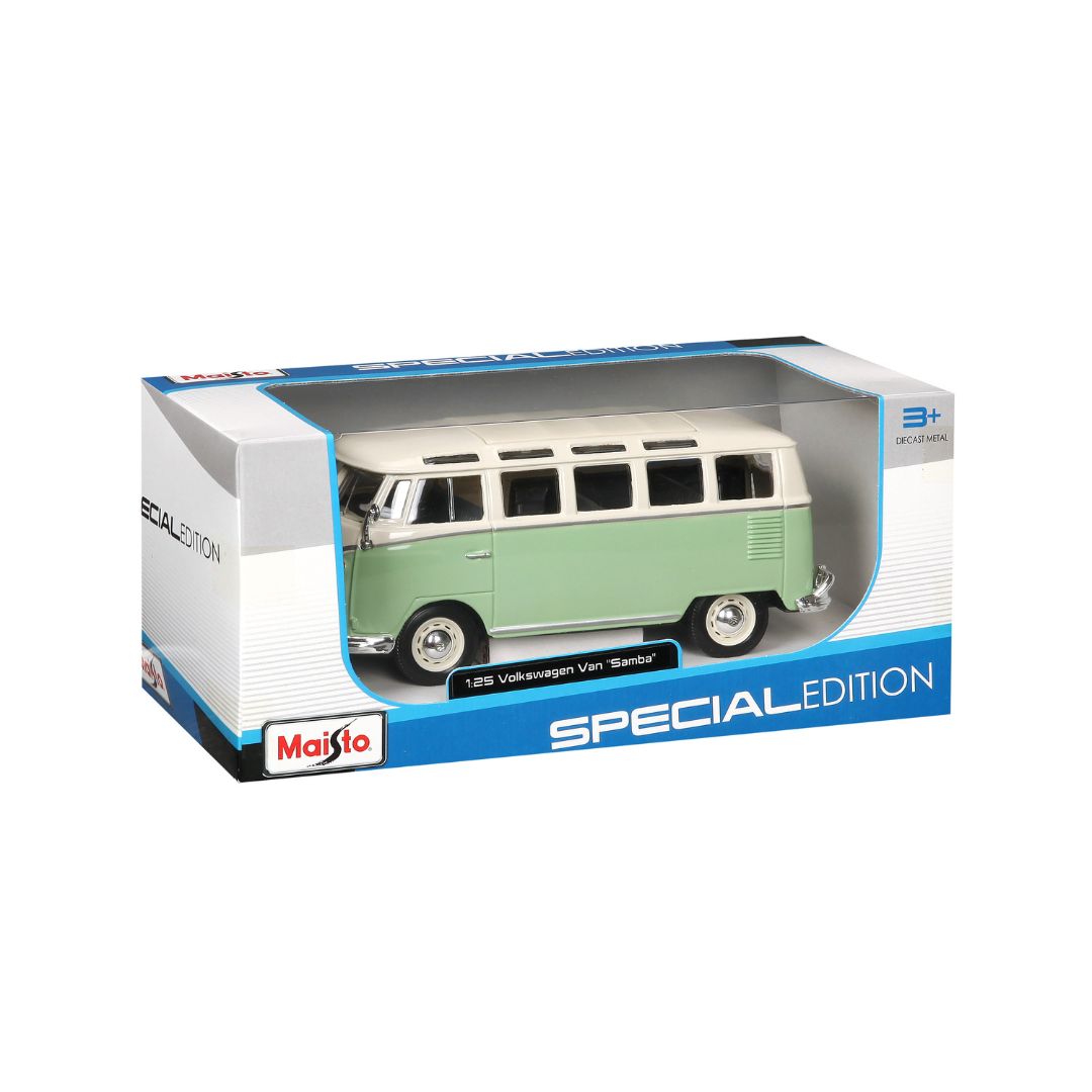 10-31956 Bburago Maisto - Volkswagen Van "Samba", verde - Scala 1:25