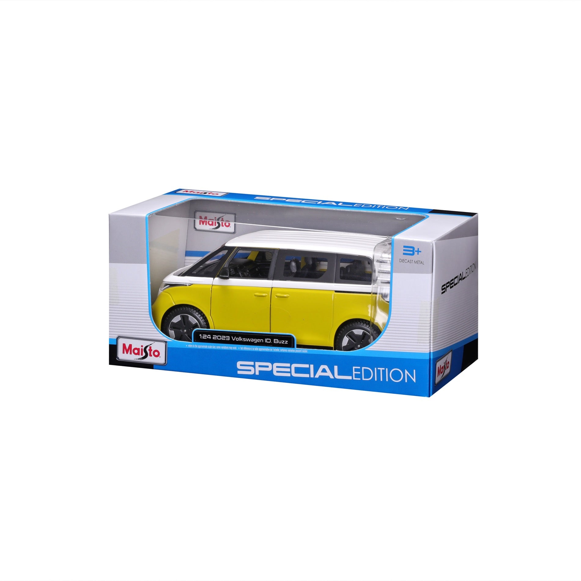 10- 32914 Burago  Maisto 1:24 - 2023 Volkswagen ID. Buzz Bianca/Gialla