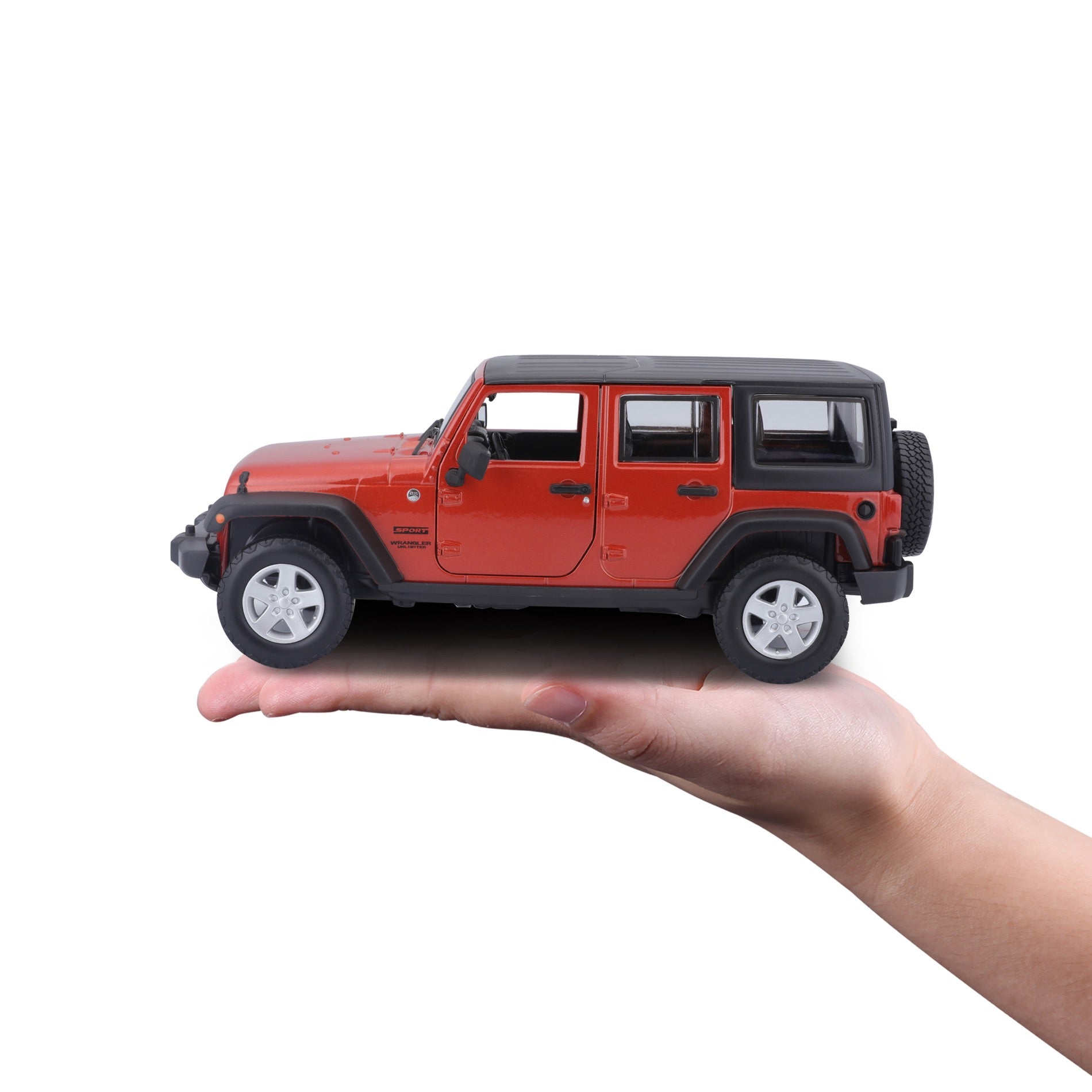 31268-Bburago Maisto SE Trucks 2015 Jeep Wrangler Unlimited Arancione Met.1:24