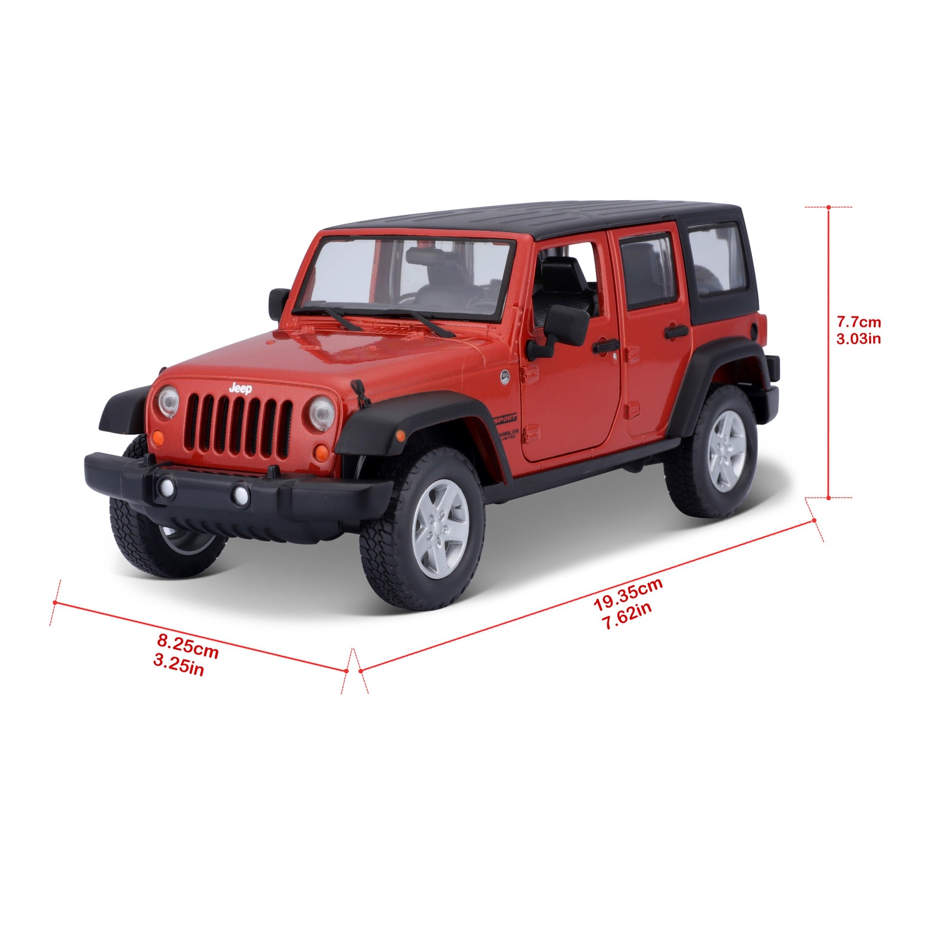 31268-Bburago Maisto SE Trucks 2015 Jeep Wrangler Unlimited Arancione Met.1:24