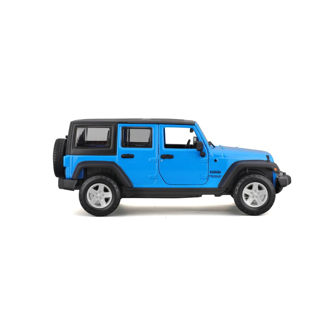 31268 Bburago Maisto - Jeep Wrangler Unlimited (2015), blu - 1:24