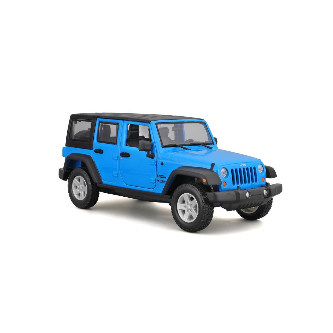 31268 Bburago Maisto - Jeep Wrangler Unlimited (2015), blu - 1:24