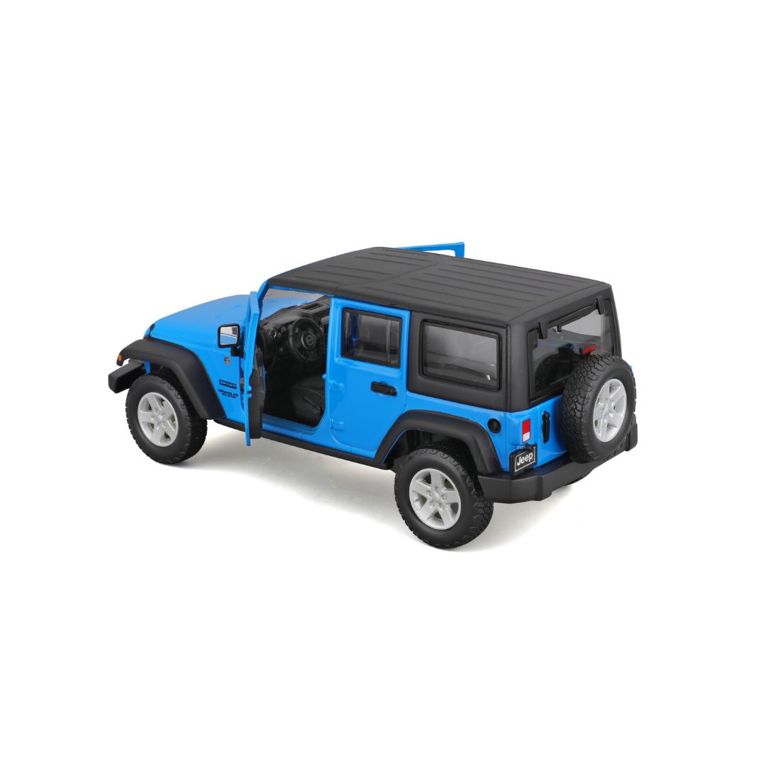 31268 Bburago Maisto - Jeep Wrangler Unlimited (2015), blu - 1:24