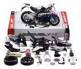 39191 - 1Bburago Maisto Model kit  AL Moto-  BMW S1000 RR Bianca/Blu 1:12