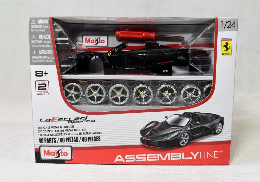 39133 Bburago - Model Kit - LaFerrari aperta, nera - Scala 1:24