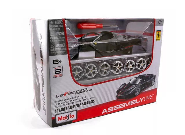 39133 Bburago - Model Kit - LaFerrari aperta, nera - Scala 1:24