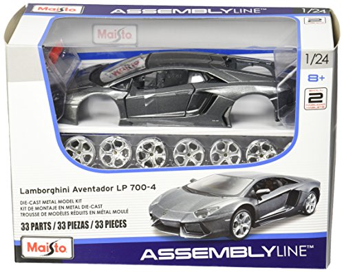 39234 Bburago - Model Kit - Lamborghini Aventador LP700-4, grigio