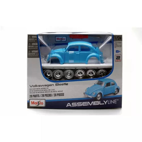 39926 Bburago - Assembly Line - Volkswagen Beetle, blu