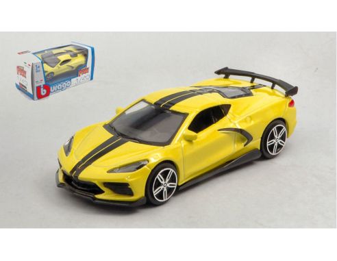 18-30447 Bburago Street 2020 Chevrolet Corvette Stingray Coupe gialla 1:43