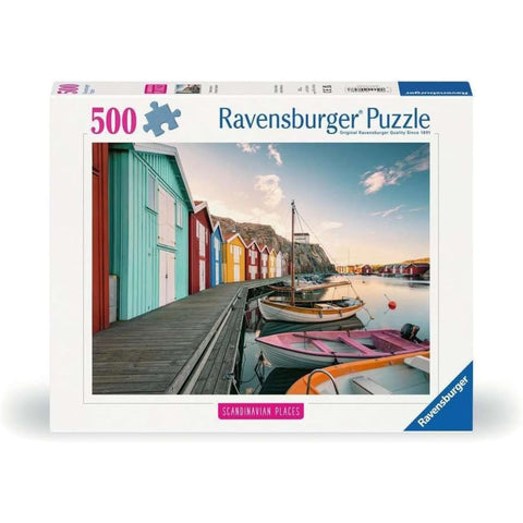 12000847 Ravensburger - Case galleggianti a Smogen, Svezia - Puzzle 500 pezzi