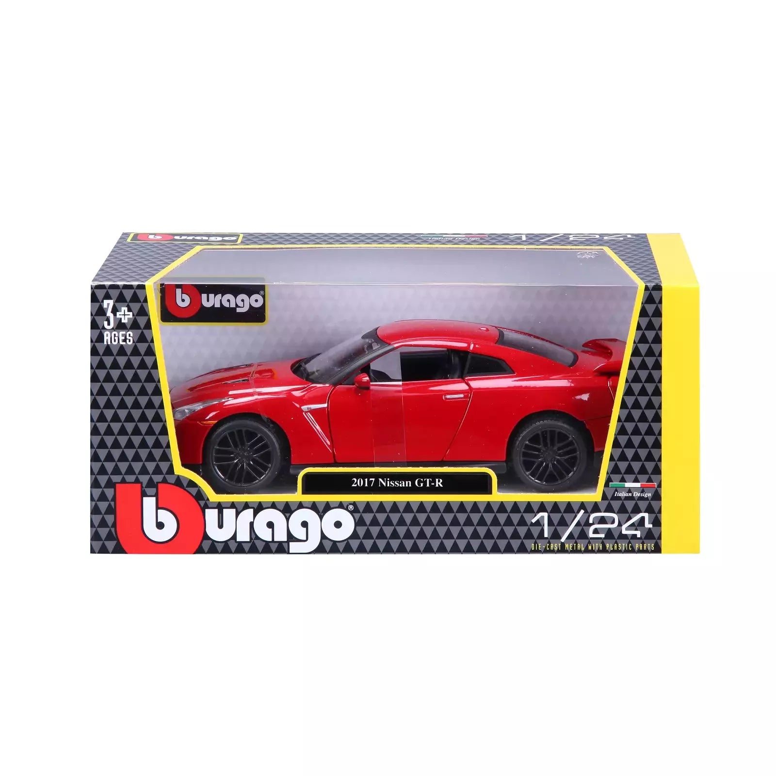 18-21082 BBurago Nissan GT-R 2017 rossa scala 1:24