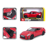 18-21082 Bburago - Nissan GT-R (2017), rossa - Scala 1:24