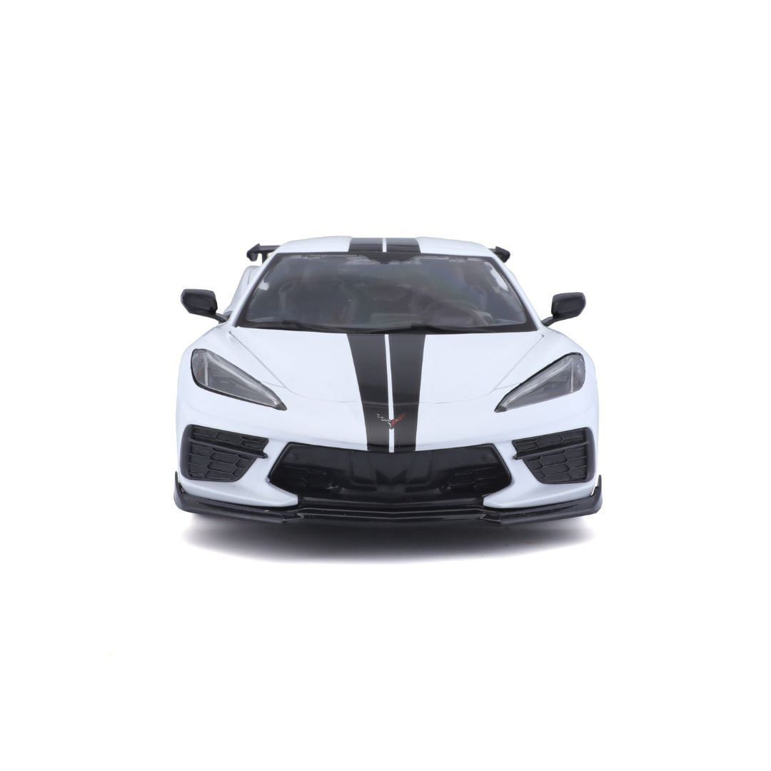 31455 WT Bburago Maisto - Chevrolet Corvette Stingray Coupé, bianca - 1:18