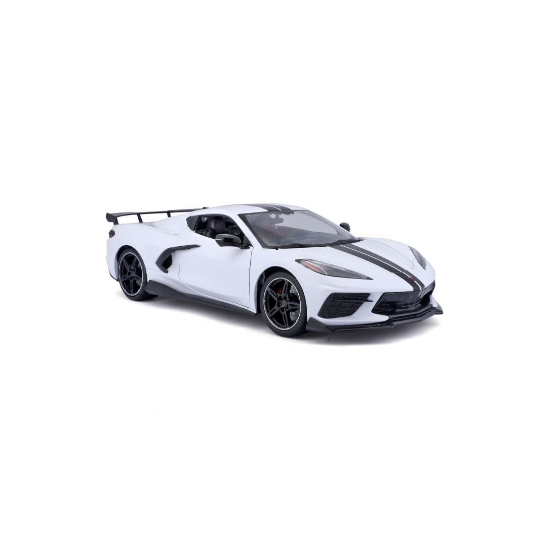 31455 WT Bburago Maisto - Chevrolet Corvette Stingray Coupé, bianca - 1:18