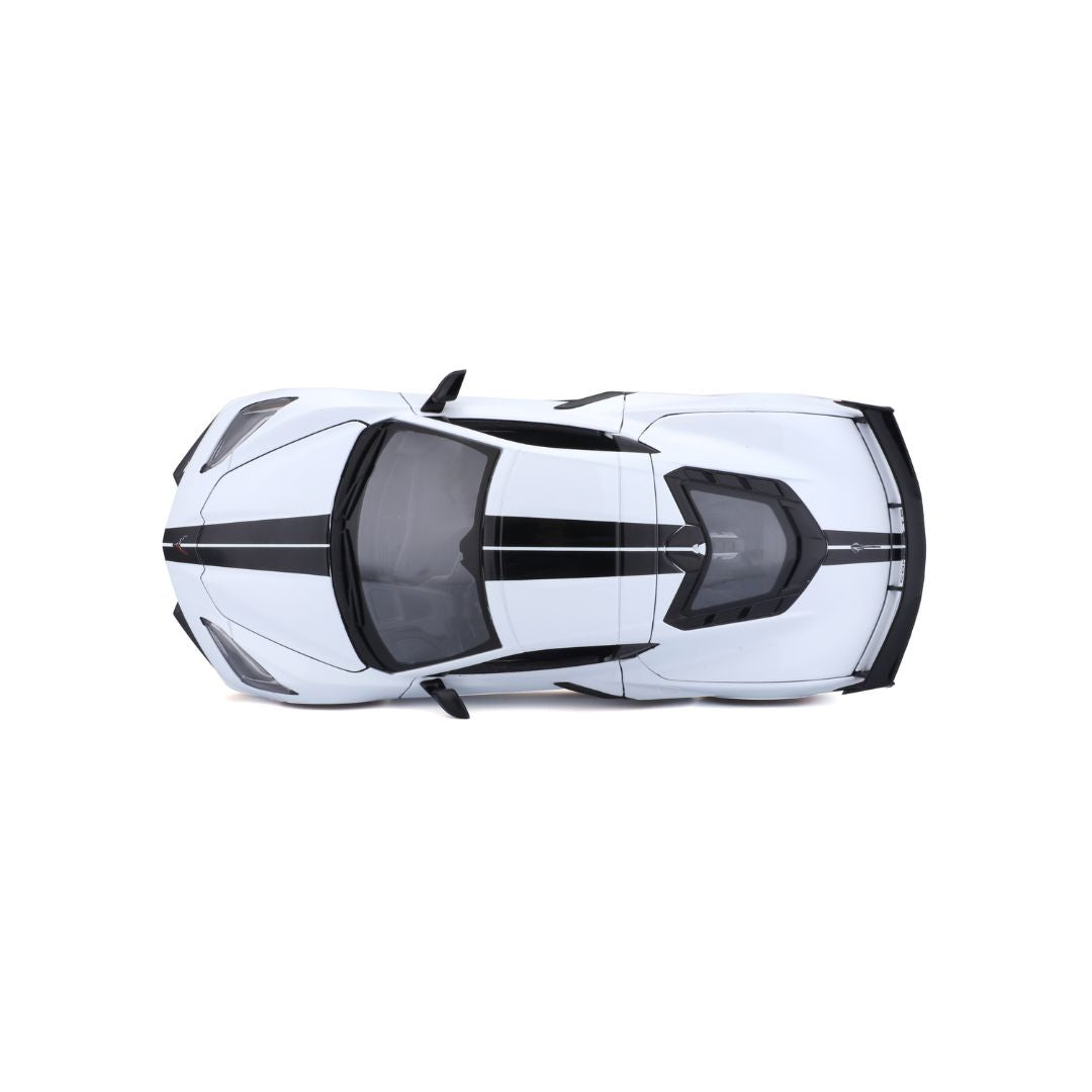 31455 WT Bburago Maisto - Chevrolet Corvette Stingray Coupé, bianca - 1:18