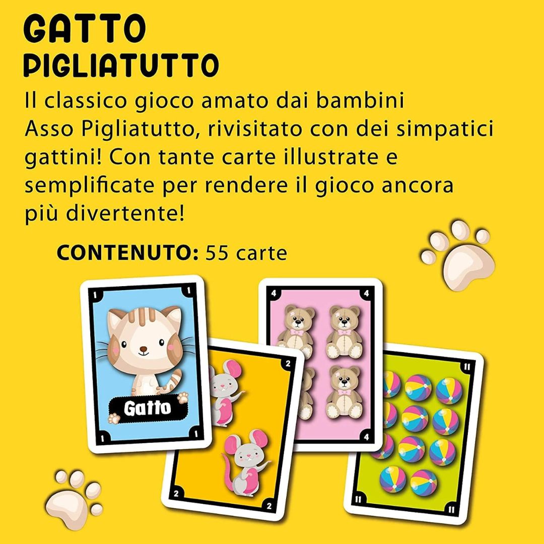 85774 Lisciani - Ludoteca - Gatto pigliatutto - Il gioco di carte