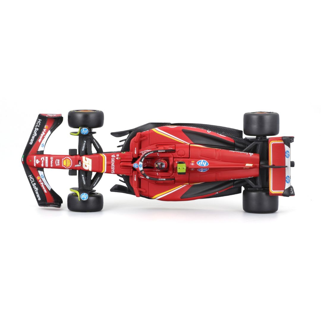 18-36843S Bburago Formula Racing - Ferrari SF-24 #55 (Sainz)casco 1:43