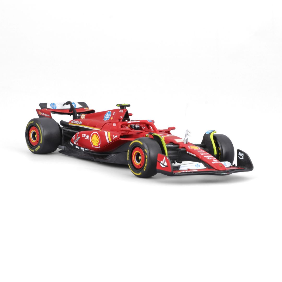 18-36843S Bburago Formula Racing - Ferrari SF-24 #55 (Sainz)casco 1:43