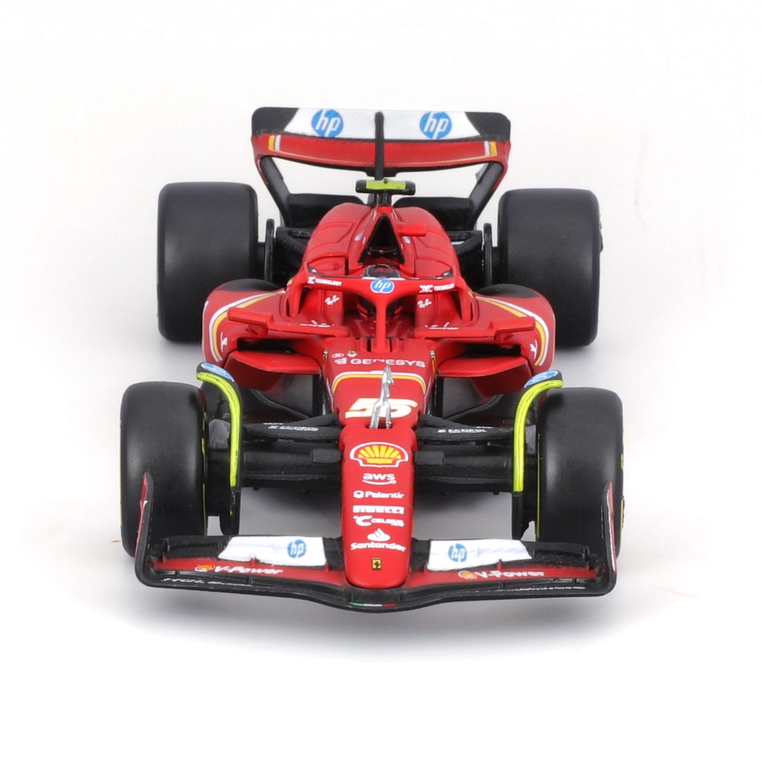 18-36843S Bburago Formula Racing - Ferrari SF-24 #55 (Sainz)casco 1:43