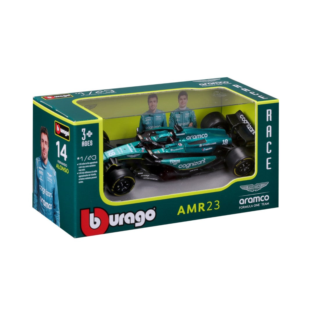 18-38190S Bburago Race - Aston Martin AMR23 #18 (Stroll) - Scala 1:43