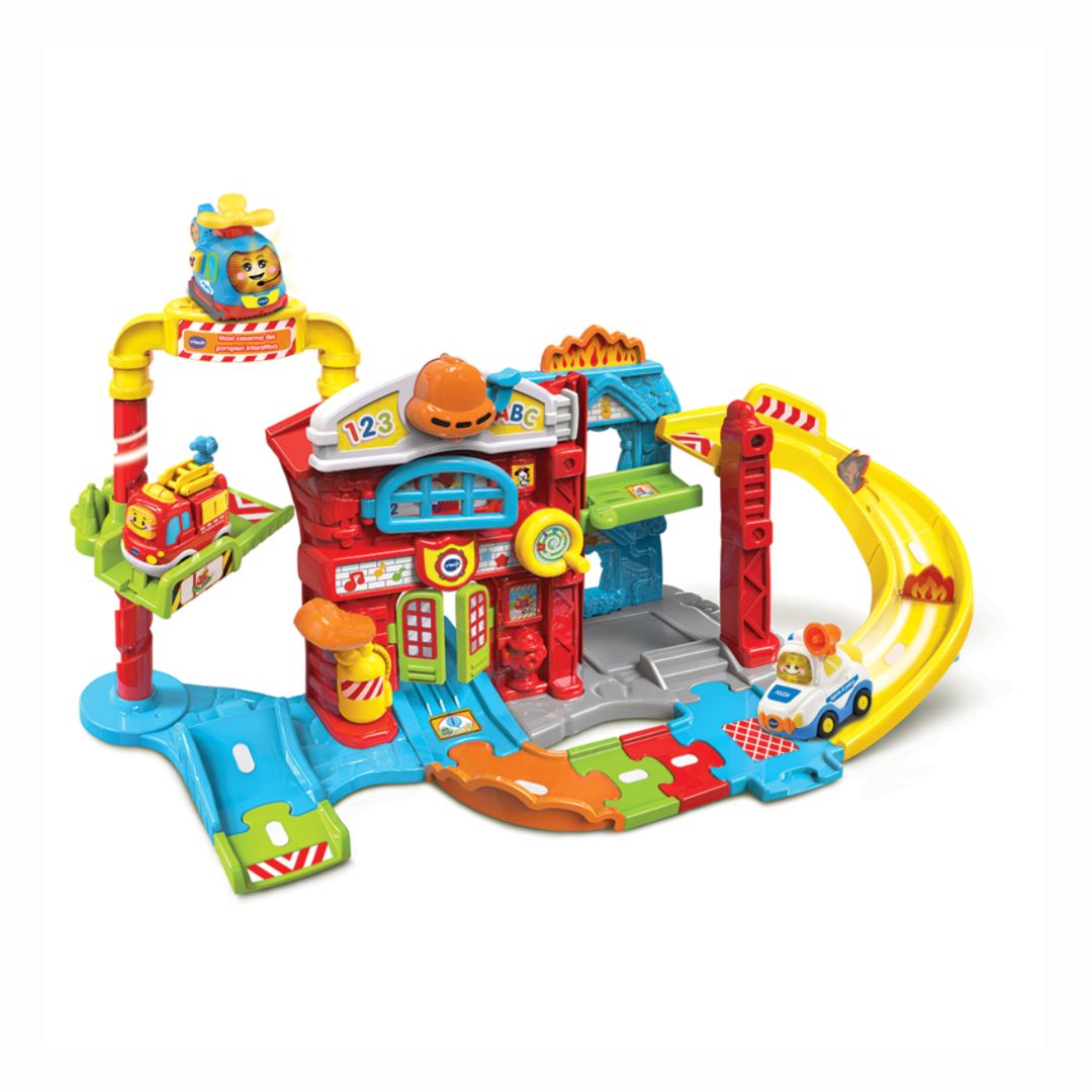 503907 VTech - Vroom Vroom Go: Maxi caserma dei pompieri interattiva