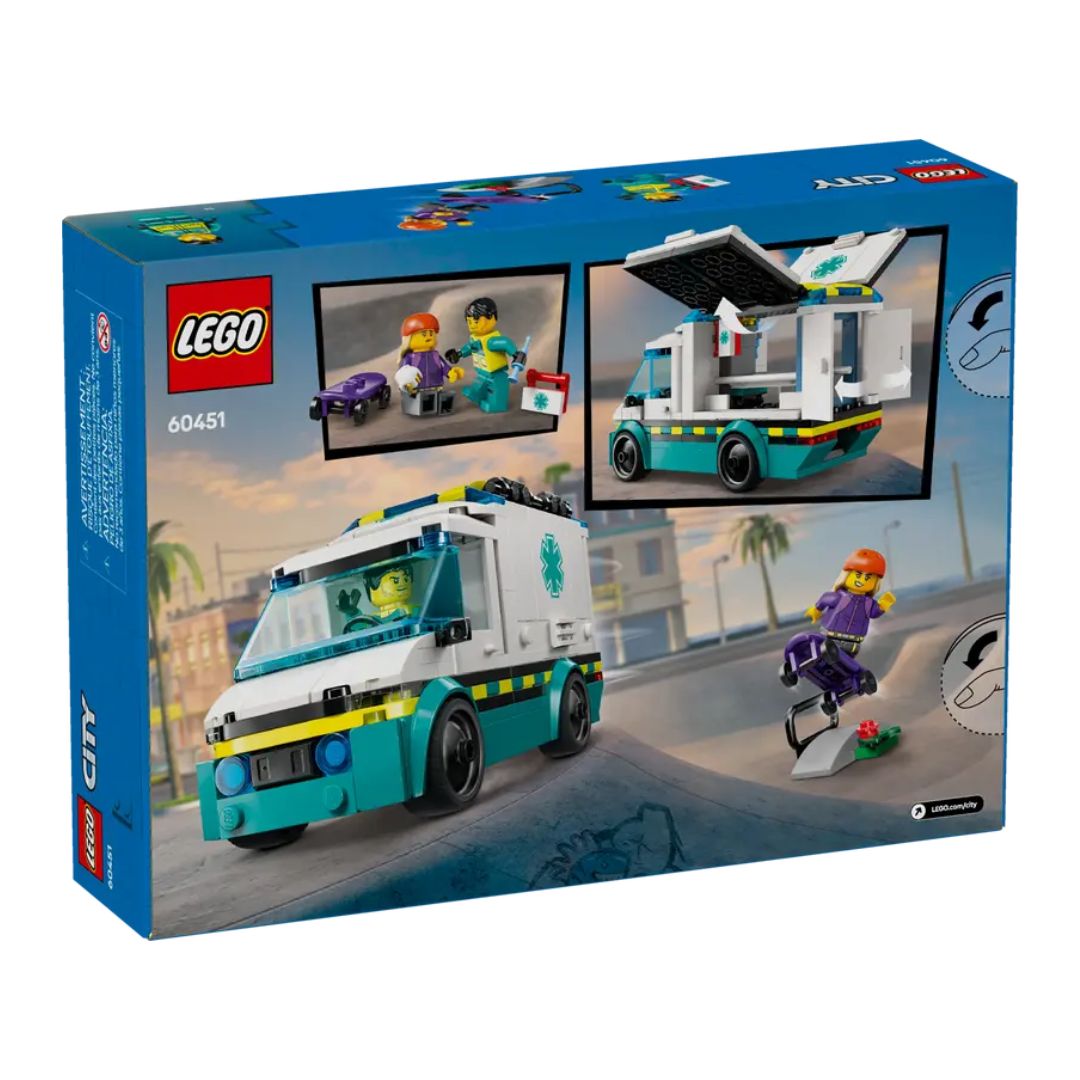 60451 LEGO City Great Vehicles - Ambulanza di emergenza