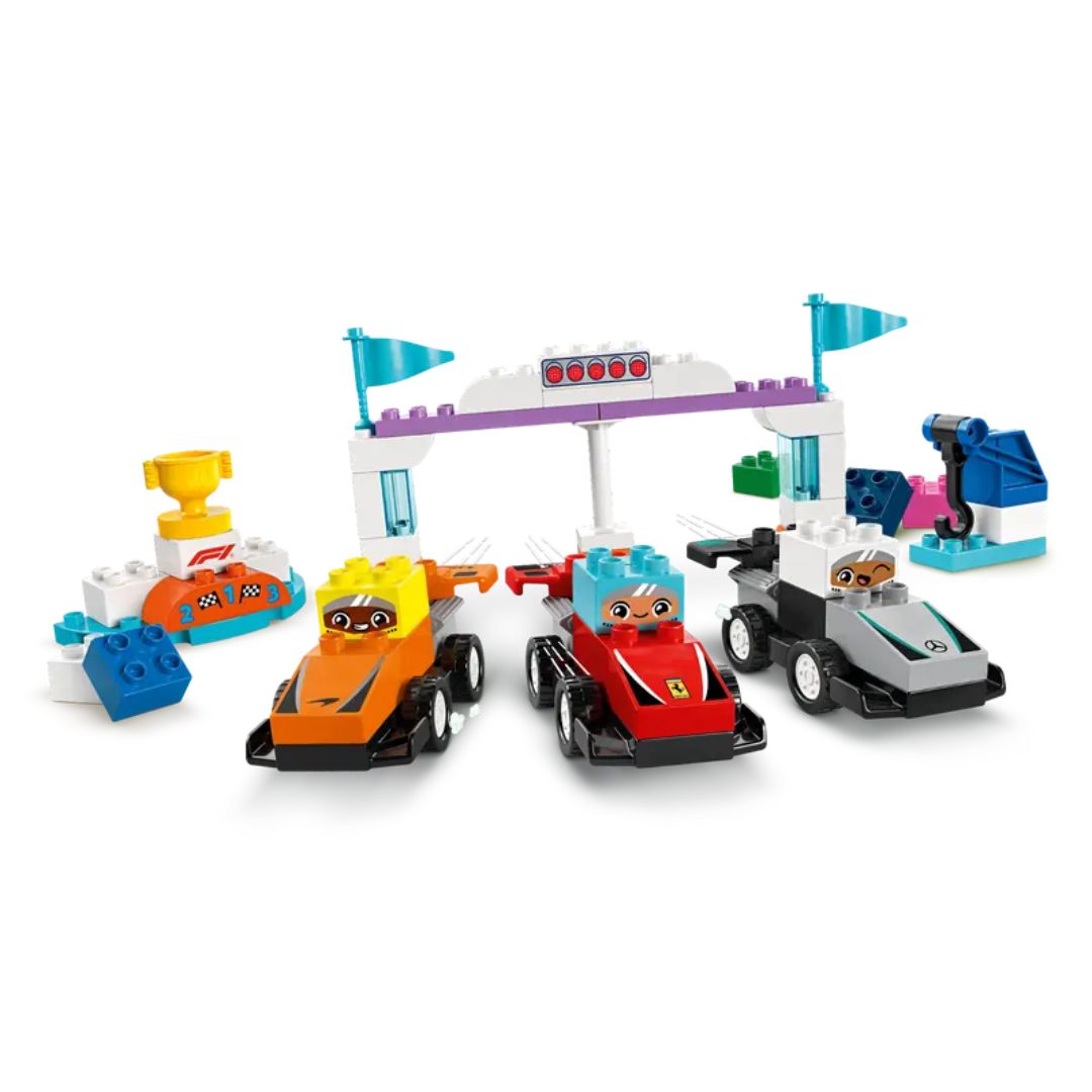 10445 LEGO Duplo Town Auto da corsa e piloti Team F1, Giocattoli
