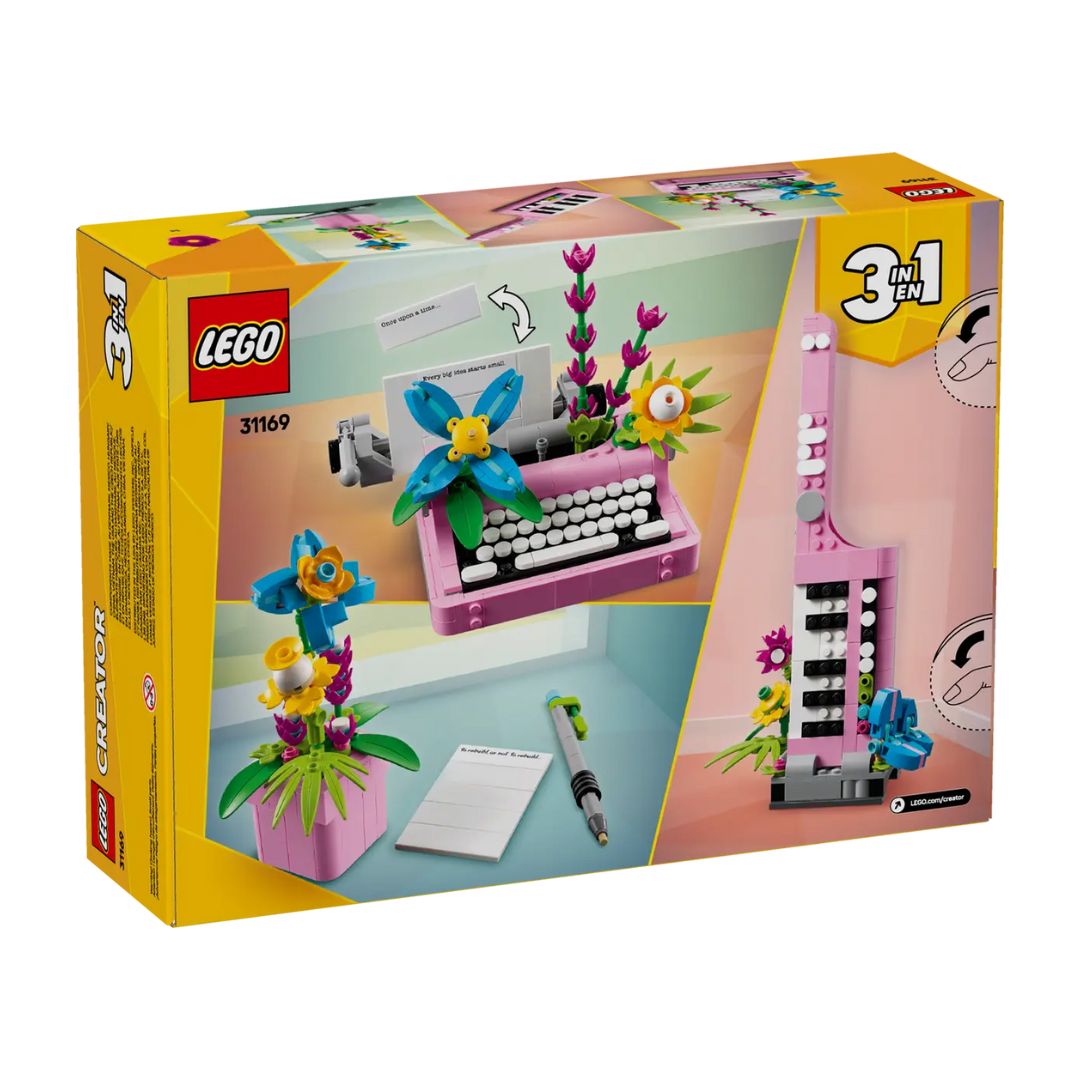 31169 LEGO Creator 3in1 - Macchina da scrivere con fiori