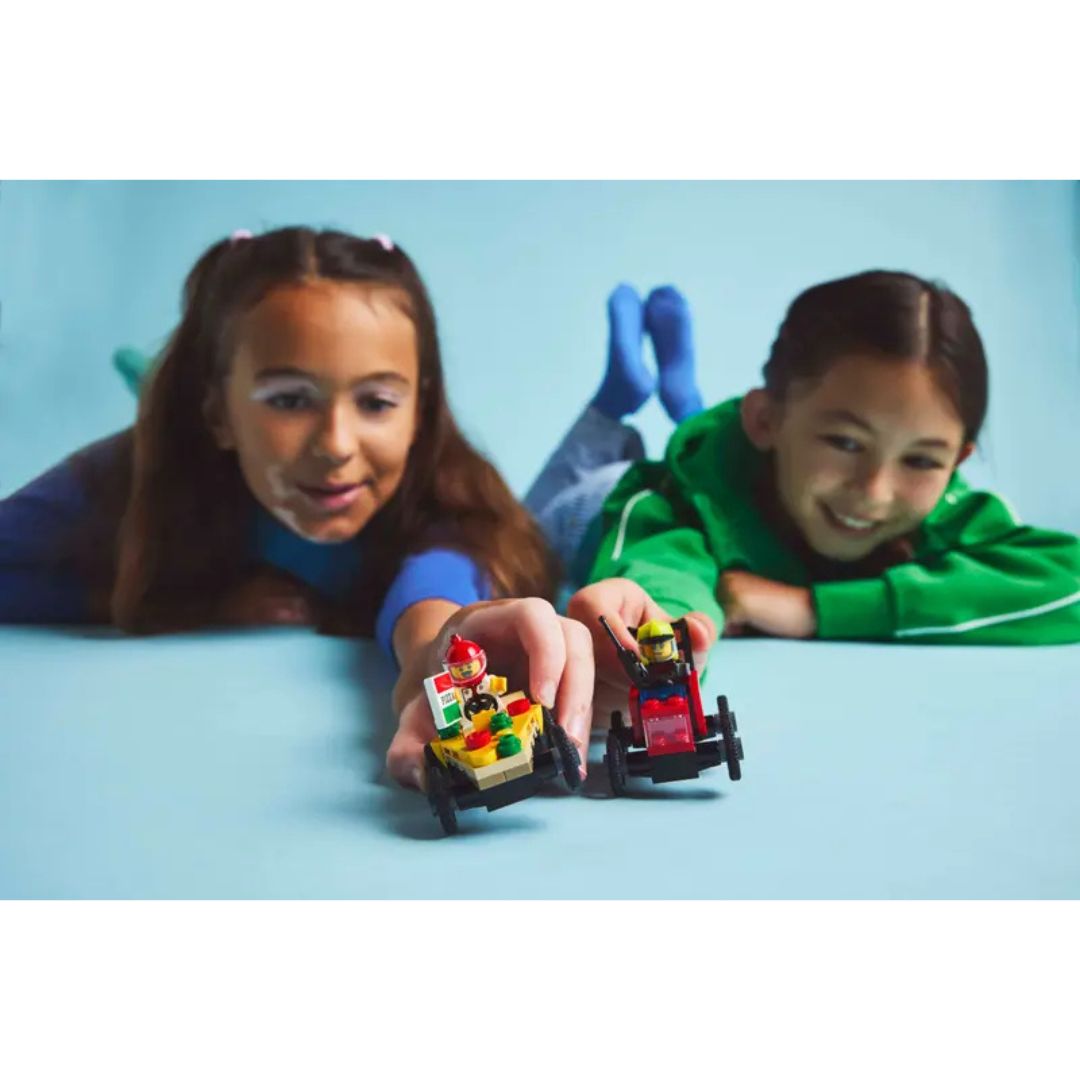 60458 LEGO City - Pack veicoli da corsa: pizzaiolo contro pompiere