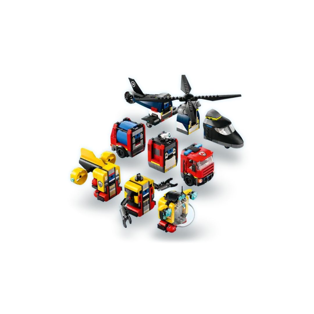 60462 LEGO City Great Vehicles - Elicottero, autopompa e sottomarino