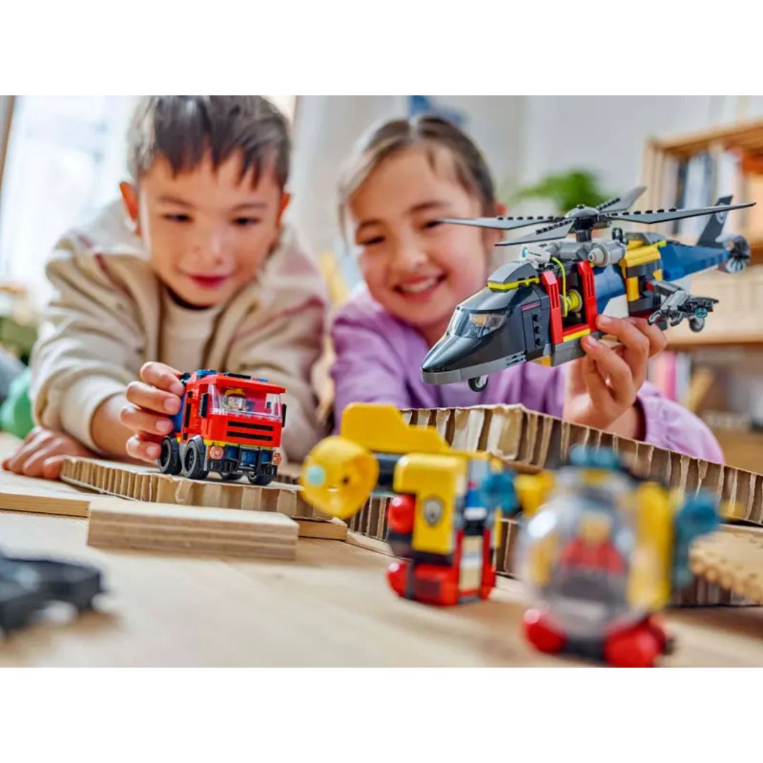 60462 LEGO City Great Vehicles - Elicottero, autopompa e sottomarino