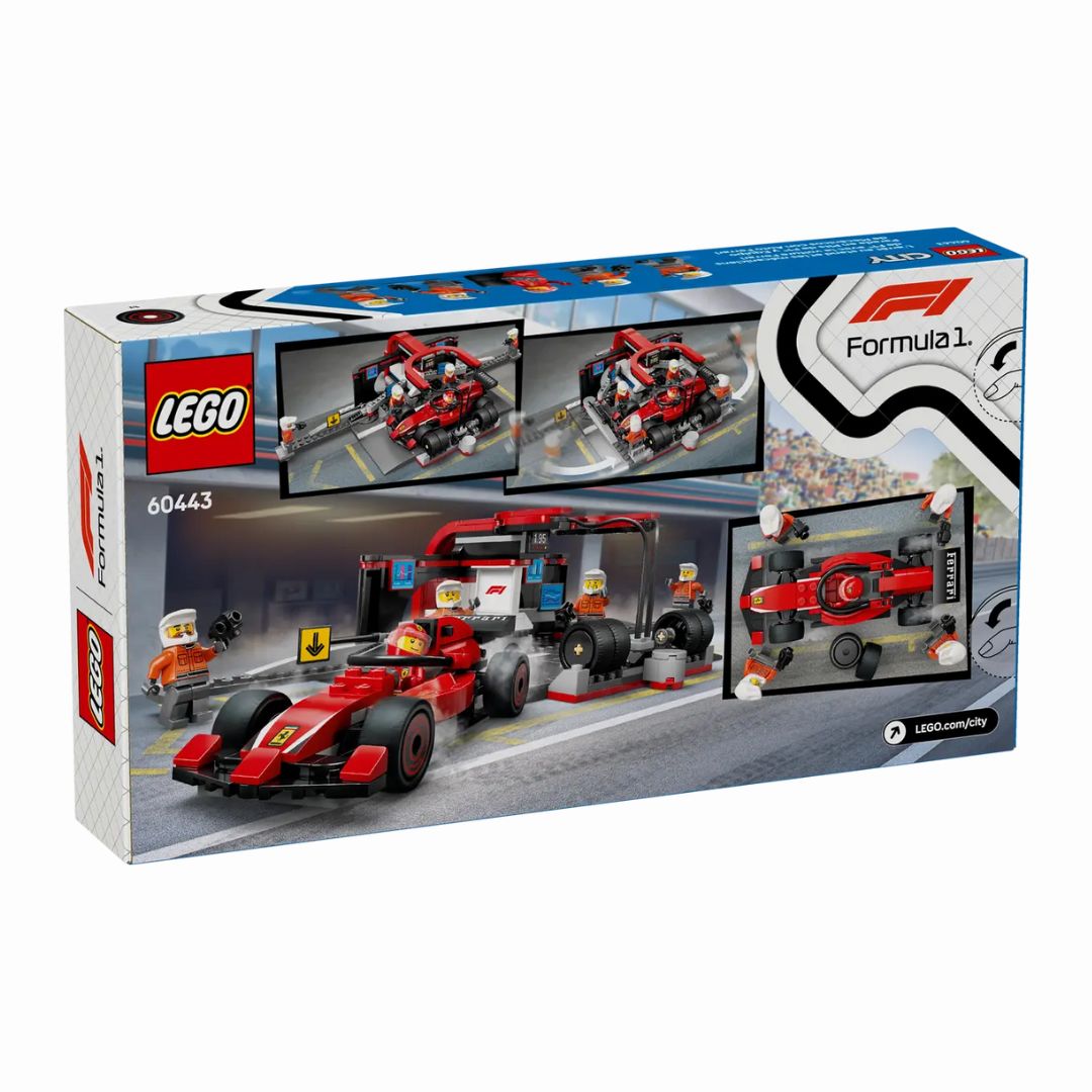 60443 LEGO City Formula 1 -  Pitstop e meccanici con monoposto Ferrari F1