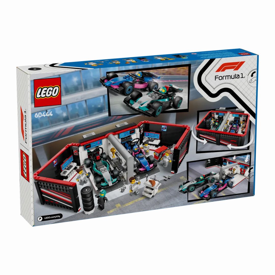 60444 LEGO City Formula 1 - Garage con monoposto Mercedes-AMG e Alpine F1