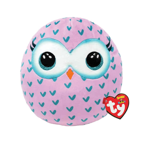 T39217 Ty - Squish a Boos - Cuscino peluche Gufo - Winks (22 cm)