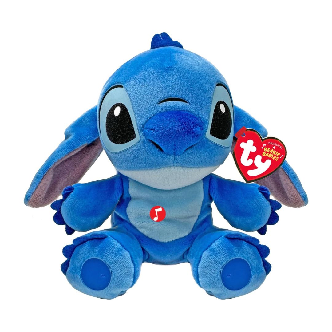 T44012 Ty - Beanie Babies - Peluche Stitch con melodia (20 cm)