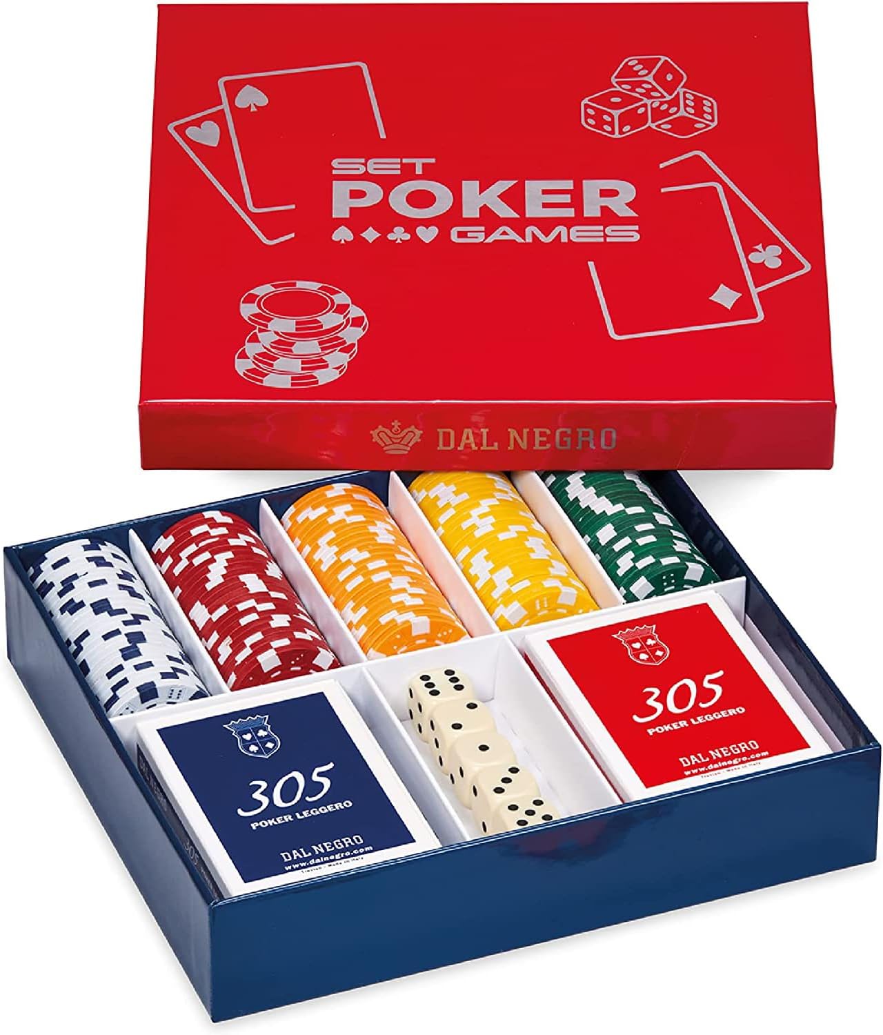 003479 Dal Negro - Set da Poker: Carte & Fiches