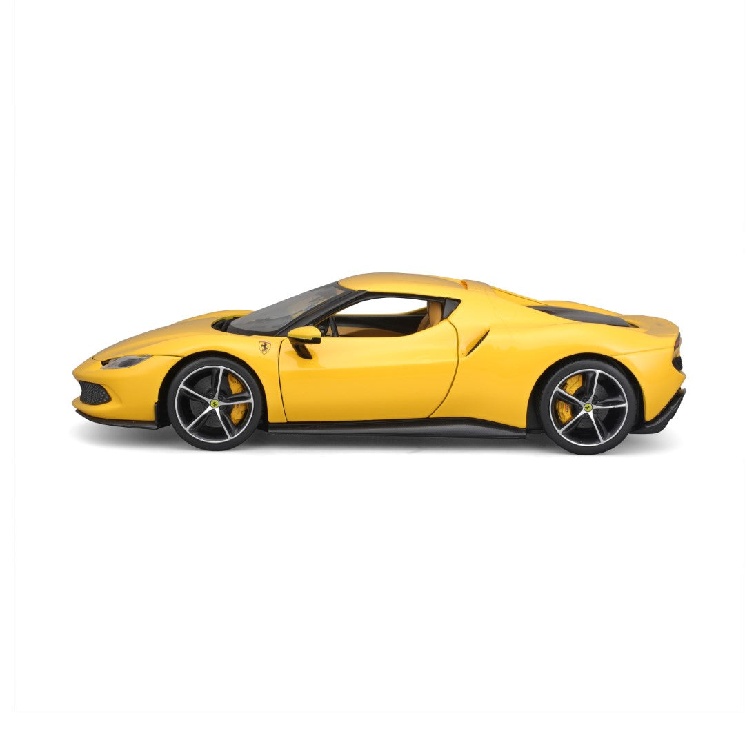 18-16018 Bburago Ferrari Race&Play - Ferrari 296 GTB, gialla - Scala 1:18