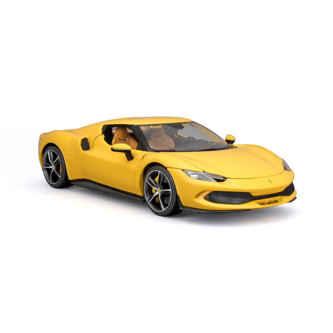 18-16018 Bburago Ferrari Race&Play - Ferrari 296 GTB, gialla - Scala 1:18