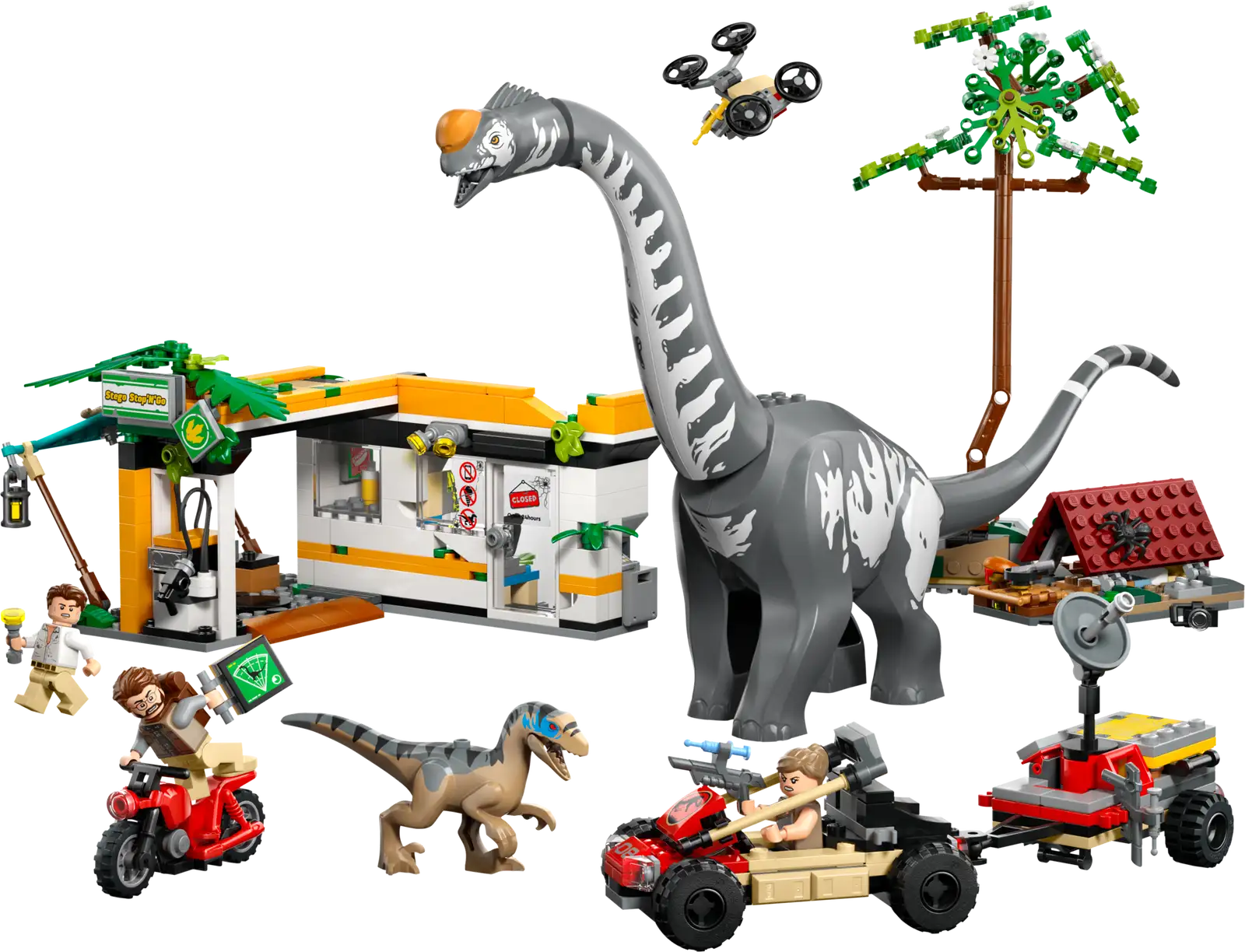 76973 LEGO Jurassic World Alla ricerca del Raptor e del Titanosauro
