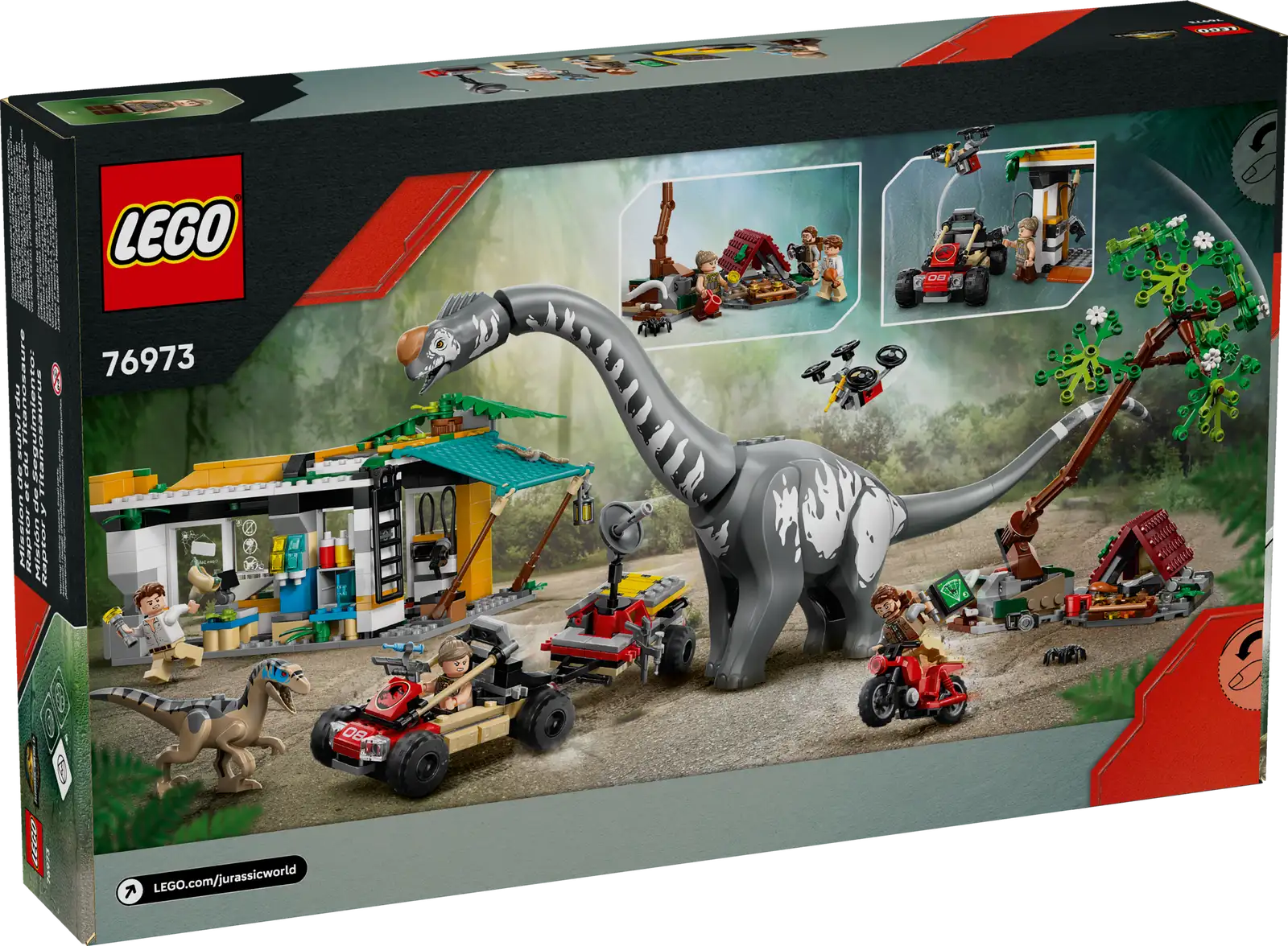 76973 LEGO Jurassic World Alla ricerca del Raptor e del Titanosauro