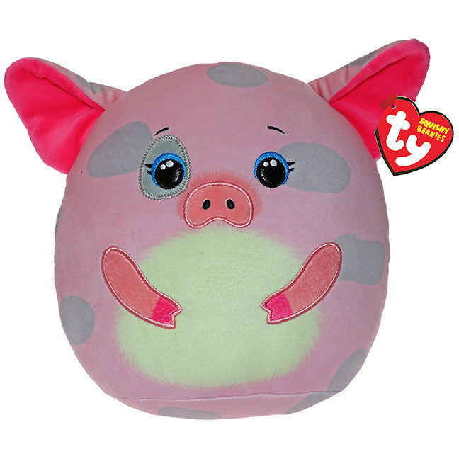T39420 Ty - Squish a Boos Hambone il Maialino 22 cm  Cuscino Peluche Rosa